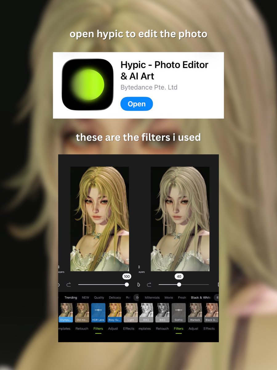 sainzaeri's tweet image. i also recommend using hypic for better results! these are the filters i used 💕