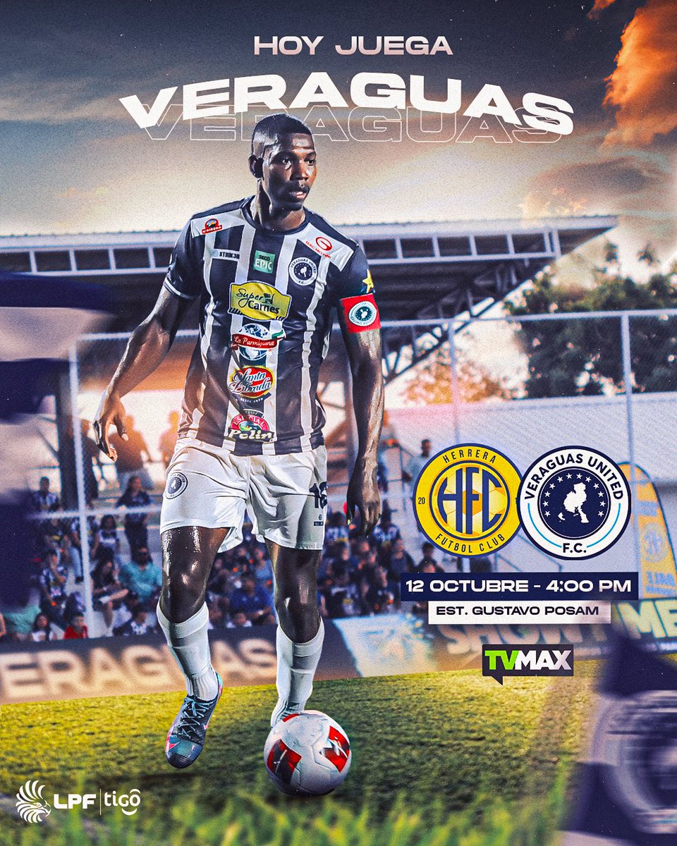 💙💪🏻 ¡𝗛𝗢𝗬 𝗝𝗨𝗘𝗚𝗔 𝗩𝗘𝗥𝗔𝗚𝗨𝗔𝗦! 🏹🔥
Nos enfrentamos a <a href="/herrerafc_/">Herrera FC</a> por la Jornada 12 de la <a href="/LPFpanama/">LPF TIGO</a> en Parita.

¡Vamos muchachos! 💥

🗓️ Domingo, 12 de octubre
⏰ 4:00 PM
📺 En vivo por <a href="/tvmaxdeportes/">TVMAX Deportes</a> <a href="/TigoSportsPA/">Tigo Sports PA</a> 

#SomosVeraguas