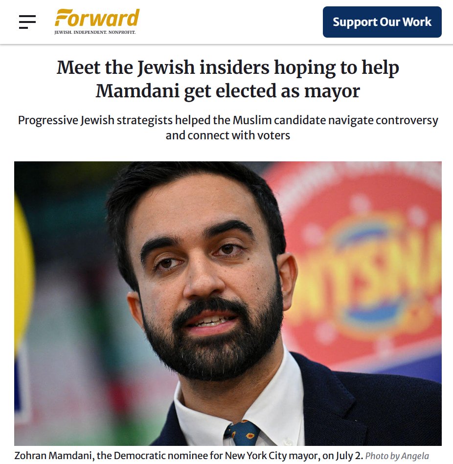 VyprCEO's tweet image. Zohran Mamdani is a tool funded by left wing јеԝѕ.
That way, јеԝѕ can get their communist-socialist ideas pushed out and normalized while having a Muslim take all the negative blame for it.