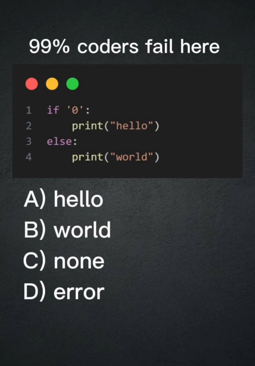 Python_Dv's tweet image. Comment your answers below!