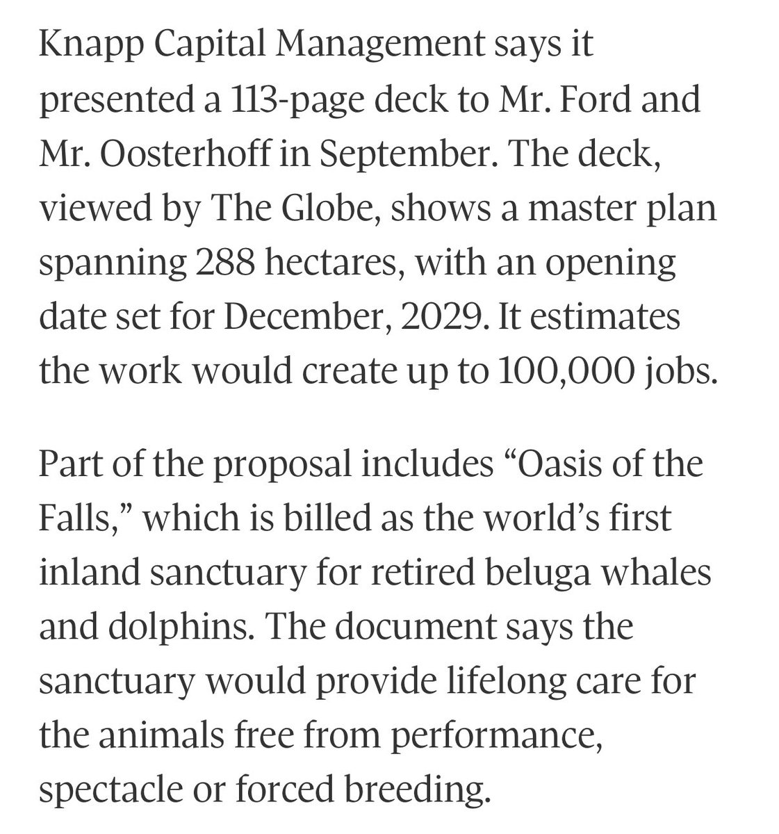 EricDLombardi's tweet image. This story is incredible. 

Ontario is in the middle of an unemployment crisis. There is also rising controversy at Marineland.

A Canadian-born investor wants to help solve these problems and bring $5B in investment to Niagara (one of the slowest growing regions of the country…