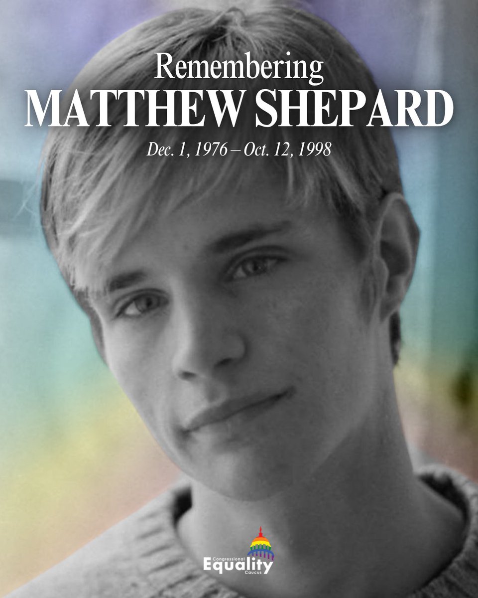 On this day in 1998, Matthew Shepard died after being attacked in a brutal, anti-gay hate crime. He should still be alive today.
 
In honor of Matthew's memory, we will always fight to both end anti-LGBTQI+ violence and build a safer, more inclusive future.