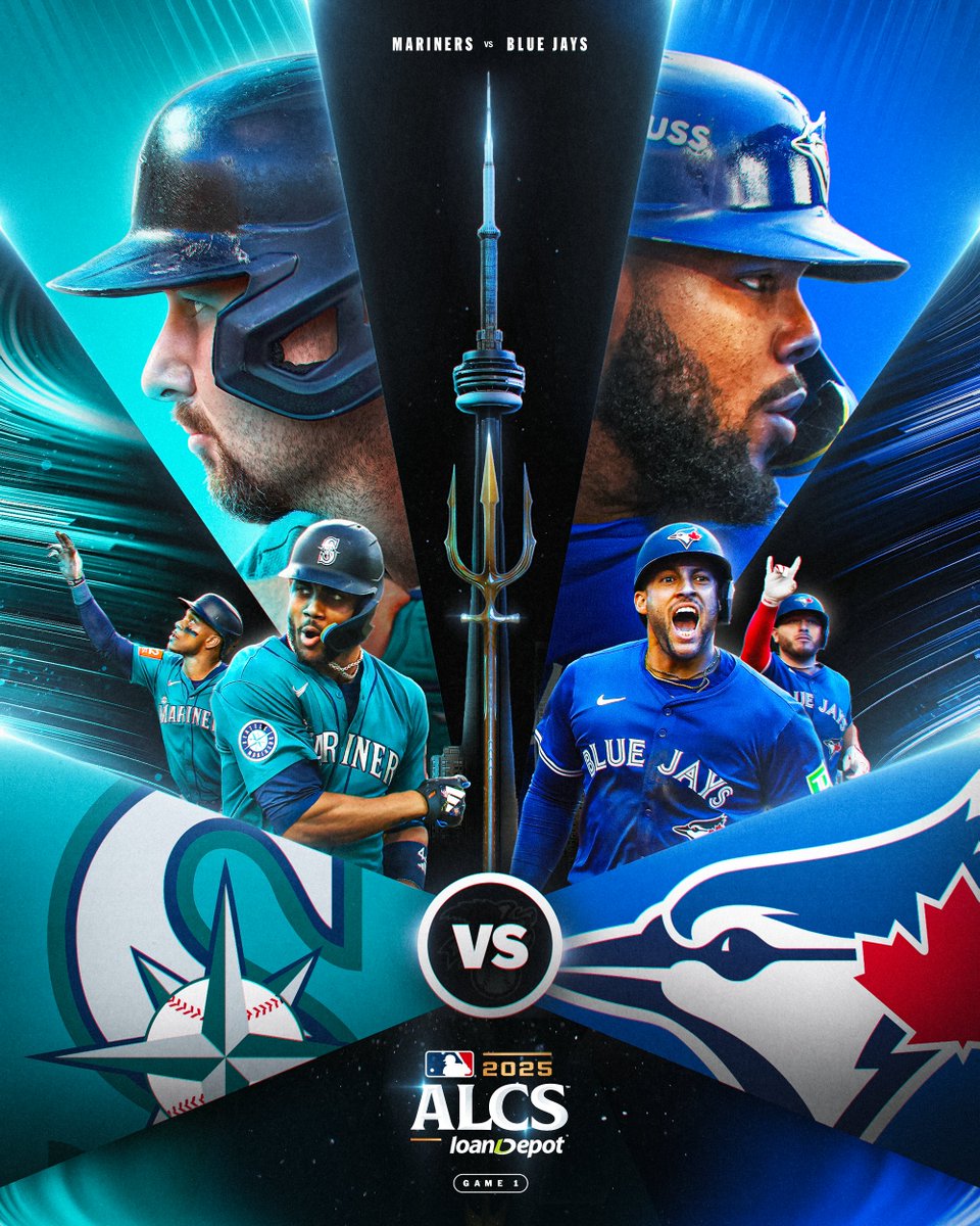 MLB's tweet image. The @Mariners and @BlueJays are the final two standing in the American League. Who takes the pennant?

Game 1 of the #ALCS is TONIGHT at 8 pm ET on @MLBONFOX.