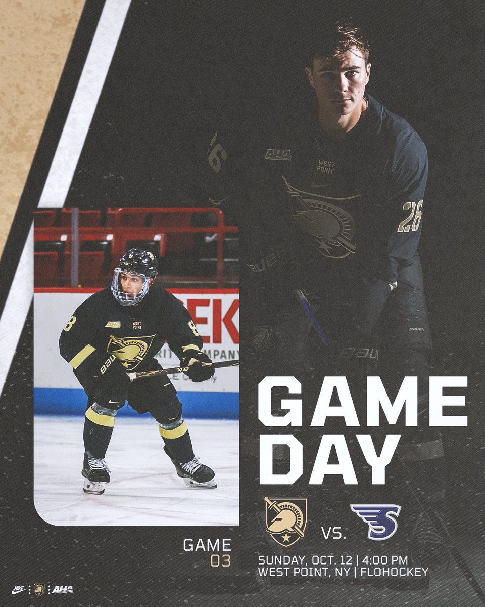 ArmyWP_Hockey's tweet image. Hockey is back at Tate Rink! 

Today&apos;s details ⬇️
🆚 Stonehill 
📍 West Point, N.Y. 
🏟️ Tate Rink 
⏰ 4 p.m. ET 
📺 goarmywestpoint.com/hkywatch
🎙️ goarmywestpoint.com/hkylisten
📊 goarmywestpoint.com/hkylivestats

#GoArmy