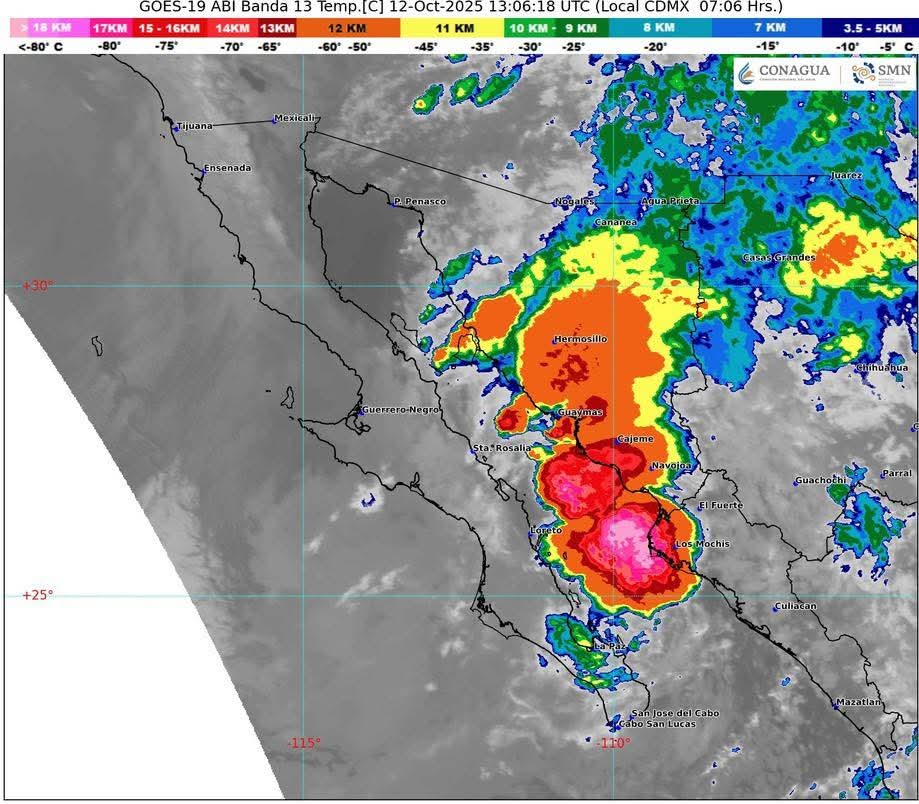 #Guaymas Una línea de tormentas se ha estado generando sobre la región costera del sur. Se espera que en las próximas horas este ingresando a municipios como Navojoa, Huatabampo, Guaymas, Cajeme, Empalme, Etchojoa, Benito Juárez, Bácum, San Ignacio, entre otros.