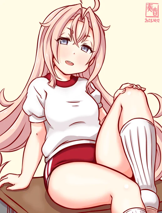 「うーん、今日も色々あったね～。 少し休もっか」 #艦これ版真剣お絵描き60分一本勝負_20251012 #ドラム