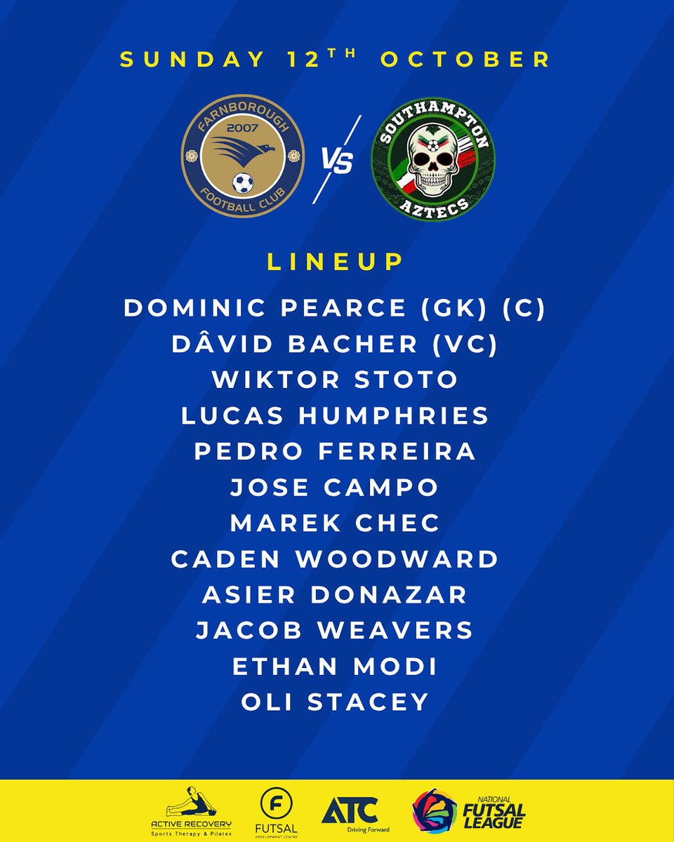 It’s match day and we’re on the hunt to secure three point at home 💪

🆚 <a href="/SotonAztecs/">Southampton Aztecs</a> 
⏰ 3:35pm KO
🏟️ Places Leisure, Camberley
