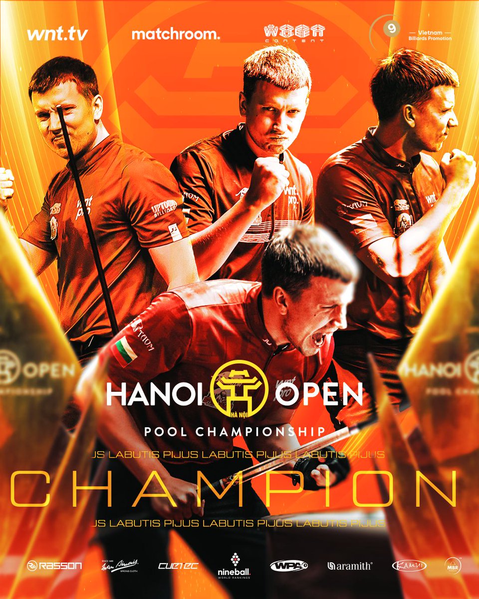 MatchroomPool's tweet image. Major Semi-finalist on three occasions but had never managed to get over the line... 💥

In Hanoi, Lithuania&apos;s leading man stands proudly as a #WNT Major Champion 🤩

Your 2025 #HanoiOpenPool Champion 🇻🇳🏆

𝐏𝐈𝐉𝐔𝐒 𝐋𝐀𝐁𝐔𝐓𝐈𝐒 🇱🇹🤩