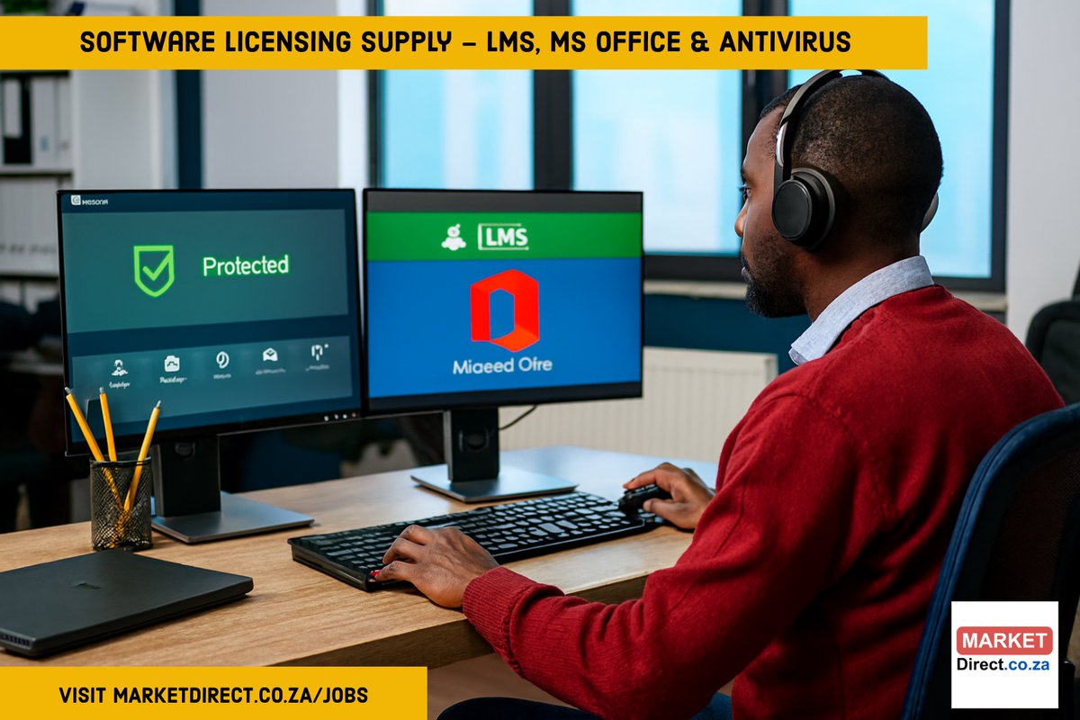 MarketdirectZAR's tweet image. Software Licensing Supply – LMS, MS Office &amp;amp; Antivirus in Port Elizabeth

📅 Reference Deadline: 15 Oct 2025 📍 Location: Port Elizabeth, Eastern Cape

To bid go here: blog.marketdirect.co.za/software-licen…

#SoftwareLicense #LMS #AntiVirus