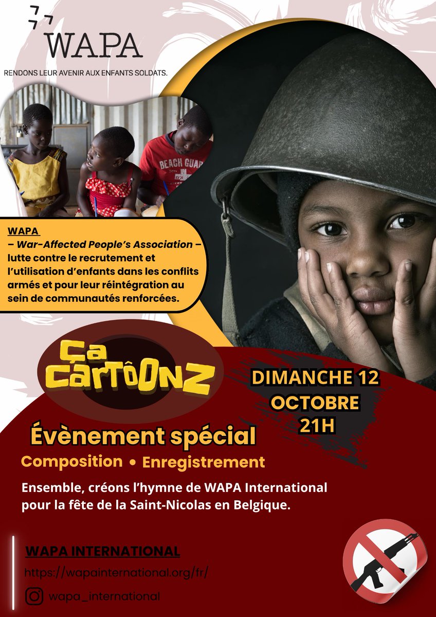 Rdv ce soir pour votre Ça CarTôonz à 21h sur #twitch !

Vous vous souvenez quand on avait créé une chanson pour WAPA lors du dernier TVG ? 

Et bien comme ça leur avait beaucoup plu, on remet ça ce soir à leur demande pour leur prochain évènement caritatif !

#WAPA #BToonz