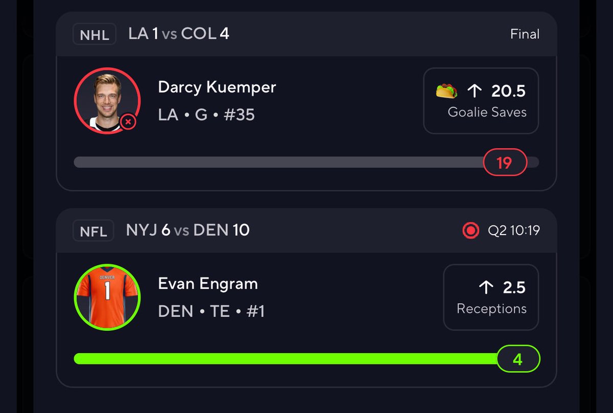Play I sent out with Engram hit in the first. Too bad these tacos suck