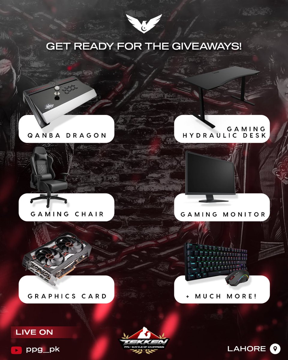 Get ready for our biggest giveaway lineup ever at PPG - Battle of Champions this November.

Enter for a shot at winning a Qanba Dragon, gaming desk, chair, 200Hz monitor, graphics card, mouse, keyboard, headsets, and tons more.

Early registration opens this Monday, stay tuned!
