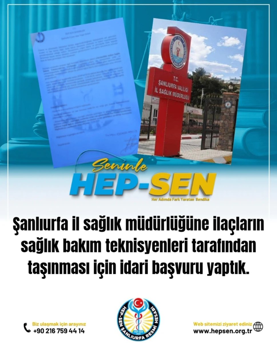 HEP-SEN® ŞANLIURFA (@hepsensanliurfa) on Twitter photo Hep-Sen Şanlıurfa Eylem Akar Yaşar şubesi olarak il sağlık müdürlüğüne ilaçların sağlık bakım teknisyenleri tarafından taşınması için idari başvuru yaptık.
<a href="/hepsen_2020/">HEP-SEN</a>
<a href="/ynsmsek/">Yunus Şimşek</a>
<a href="/ismaildemiR414/">ismail demirrr</a> Hep-Sen Şanlıurfa Eylem Akar Yaşar şubesi olarak il sağlık müdürlüğüne ilaçların sağlık bakım teknisyenleri tarafından taşınması için idari başvuru yaptık.
<a href="/hepsen_2020/">HEP-SEN</a>
<a href="/ynsmsek/">Yunus Şimşek</a>
<a href="/ismaildemiR414/">ismail demirrr</a>