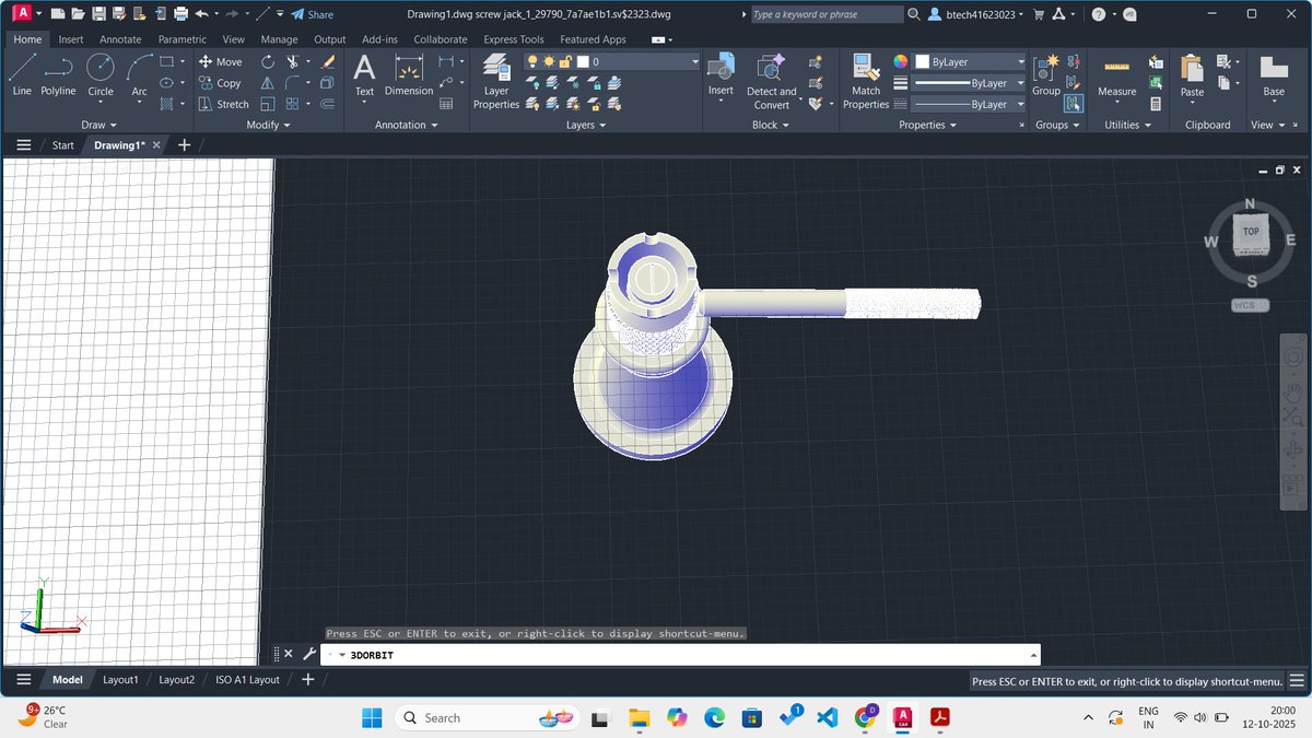 Dheerajkum893's tweet image. 3D model of a Screw Jack 🔩 – Essential mechanical component for lifting heavy loads! #CAD #MechanicalEngineering #MechShala #3DModel #EngineeringDesign #CAM #CAE #MechanicalConcepts