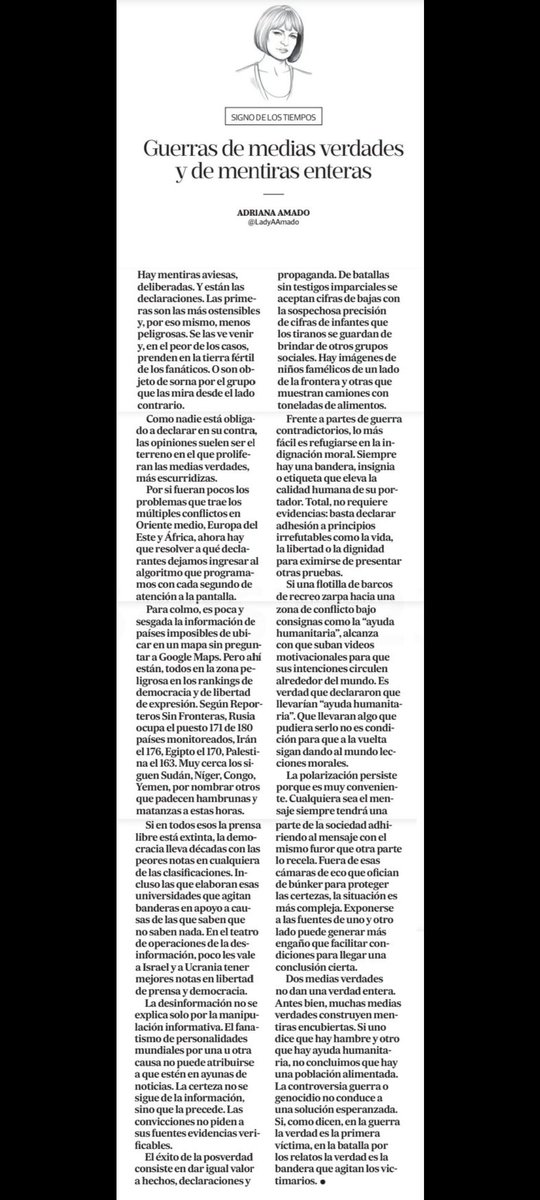 Un texto para pensar, de la gran <a href="/LadyAAmado/">Adriana Amado</a>