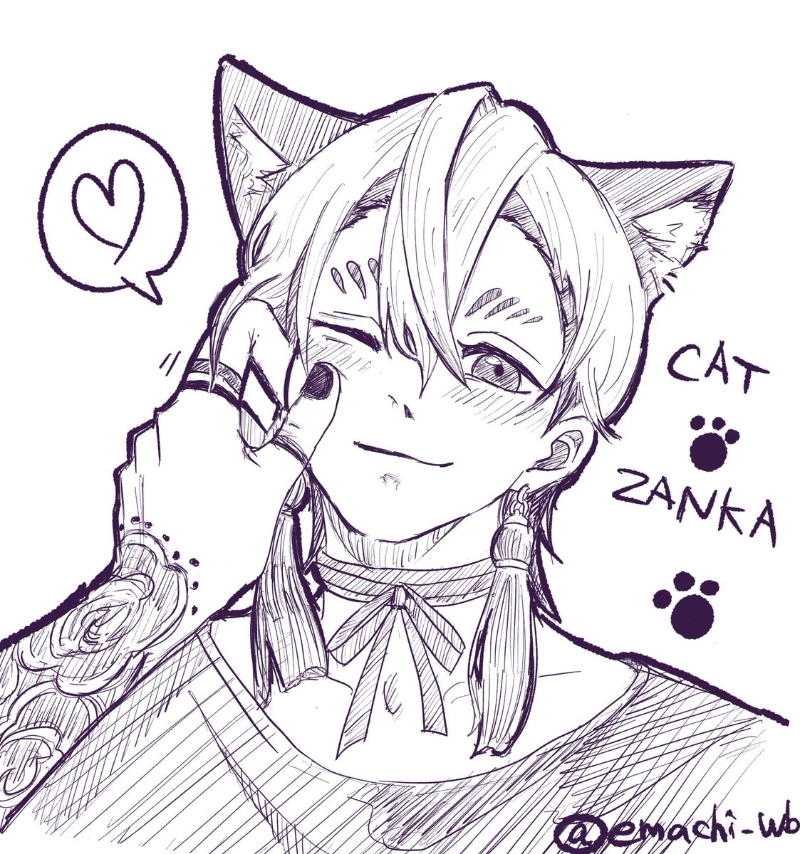 emachi_wb's tweet photo. ⚠エンザン enzn
猫ｻﾞﾝｶ らくがき🐈‍⬛ ͗
ほっぺたぷにぷに🐱 https://t.co/soGyS3ct4y
