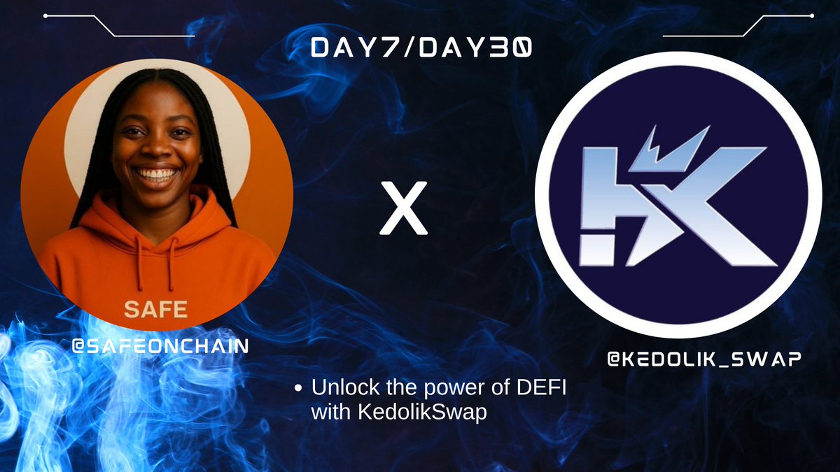 DAY 7 of my 30-Day #Kedolik Challenge.

Every great ecosystem runs on something powerful.

For Kedolik, that power comes from its native token $KEDOL.

But $KEDOL isn’t just a logo or a ticker…

It’s the fuel that powers the entire #KedolikSwap engine.

Today makes it a week