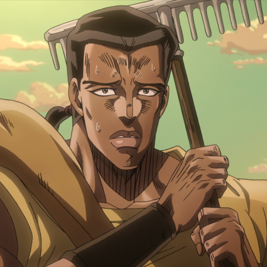 Onejojoaday's tweet image. Oct. 12, 2025

JoJo Character of the Day:

Chaka

(National Farmers Day)