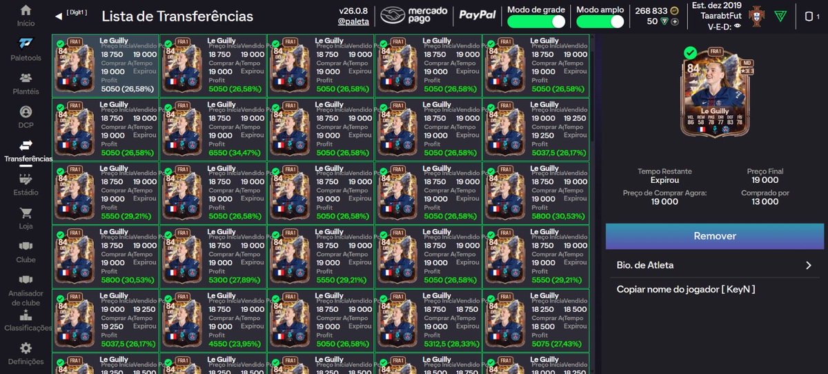 TaarabtFut's tweet image. People are tired of losing coins on their teams so they are relying on cheap metas
x68 bought @ 12.75k sold @ 18.75k
~330k total pat 💰
Should keep rising but want to go for other moves. Members are pretty happy with this one :)
