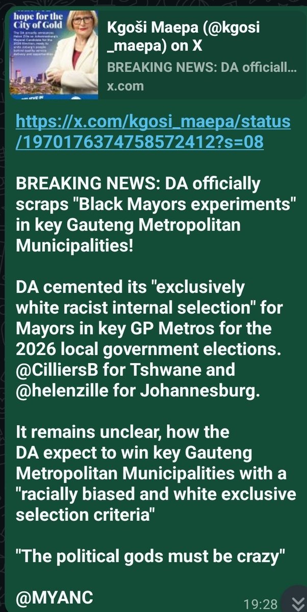 BREAKING NEWS: Racism or racial classification and exclusivity is DAs 2nd name or nature!

A few weeks ago, we exposed the very same fact as published in the front page of this newspaper [see insert]. At least there are some in society who took note.

<a href="/Our_DA/">Democratic Alliance</a> remains a No-NO!