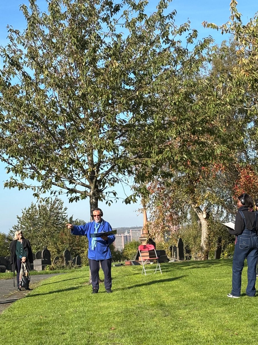 Amazing production of Tony Harrison’s V at Holbeck cemetery today. 
You can still get tickets for the 5pm show if you’re quick! 
slunglow.org/v-a-homecoming/