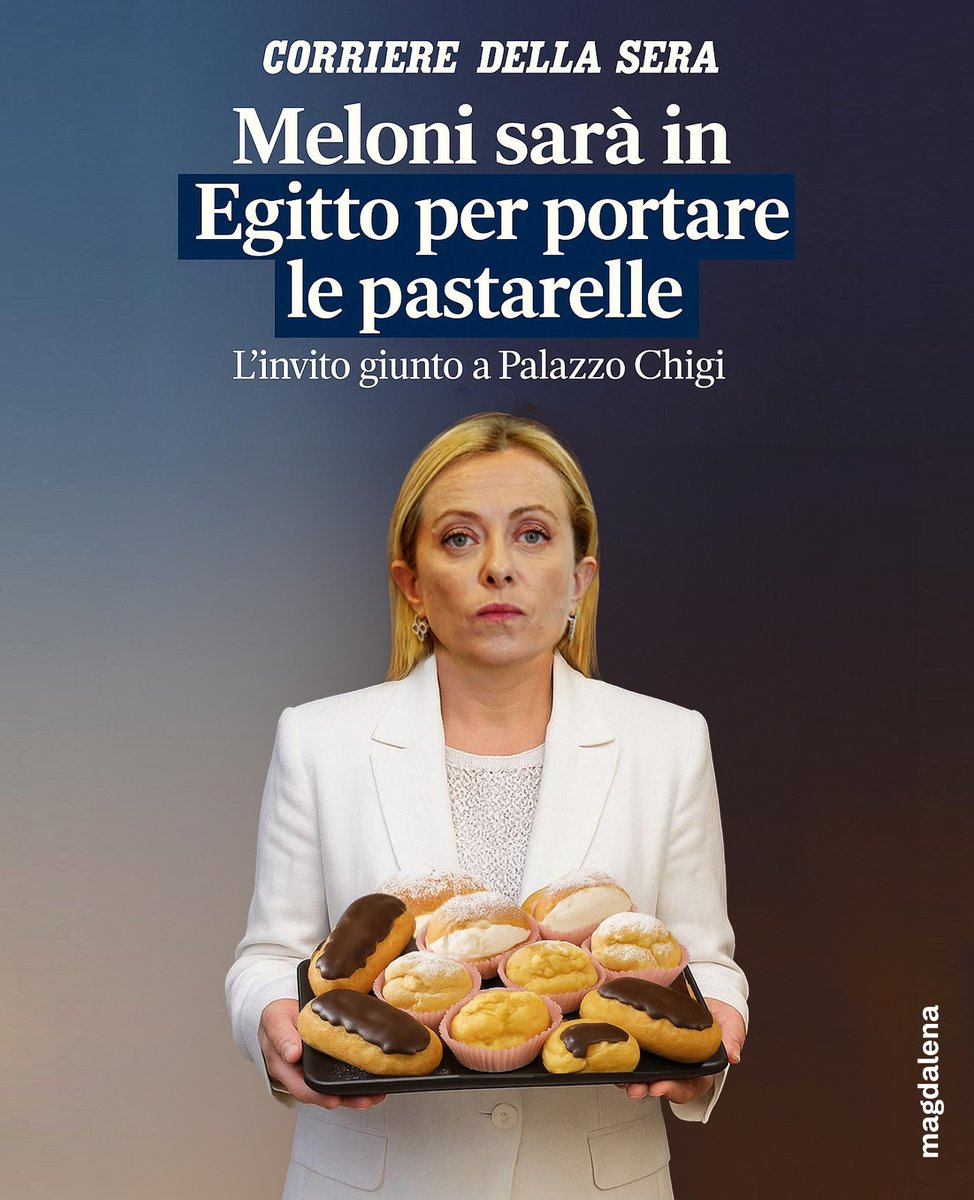 mpignatiello's tweet image. Meloni pronta per la cerimonia di pace tra Israele e Hamas.
#Meloni #Egitto