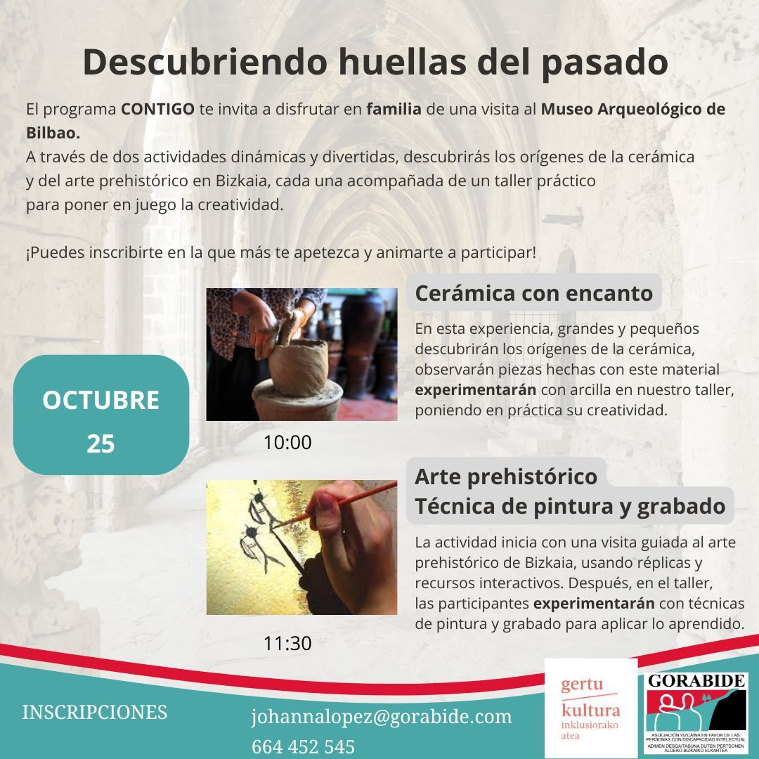 🏛️ Ondo pasa familian <a href="/arkeologimuseoa/">ARKEOLOGI MUSEOA</a>-n bi jarduerekin, gure Zurekin Programaren barruan, Gertu Kulturarekin.
🏺 Diviértete en familia con dos actividades en el Museo Arqueológico, dentro de nuestro Programa Contigo, con <a href="/GertuKultura/">Gertu Kultura</a>.
📧 johannalopez@gorabide.com
📲 664 452 545