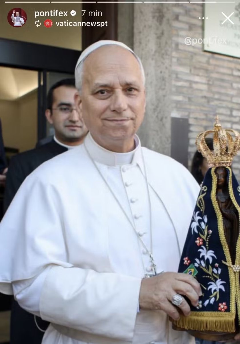 Papa Leão XIV publica foto com imagem de Nossa Senhora Aparecida glo.bo/3ISvOXd #g1