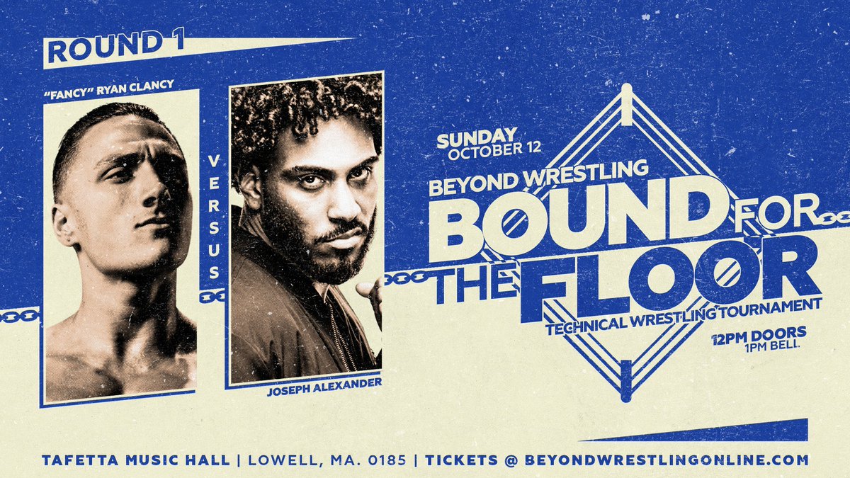 FancyRyanClancy's tweet image. Bound for the Finals 

The Fancy Man is looking to take it all and continue to show why I’m the most complete &amp;amp; unique Technical Wrestler in the game today 

🛎️: 1pm ET
📍: Lowell, MA

#Fancy 🥂