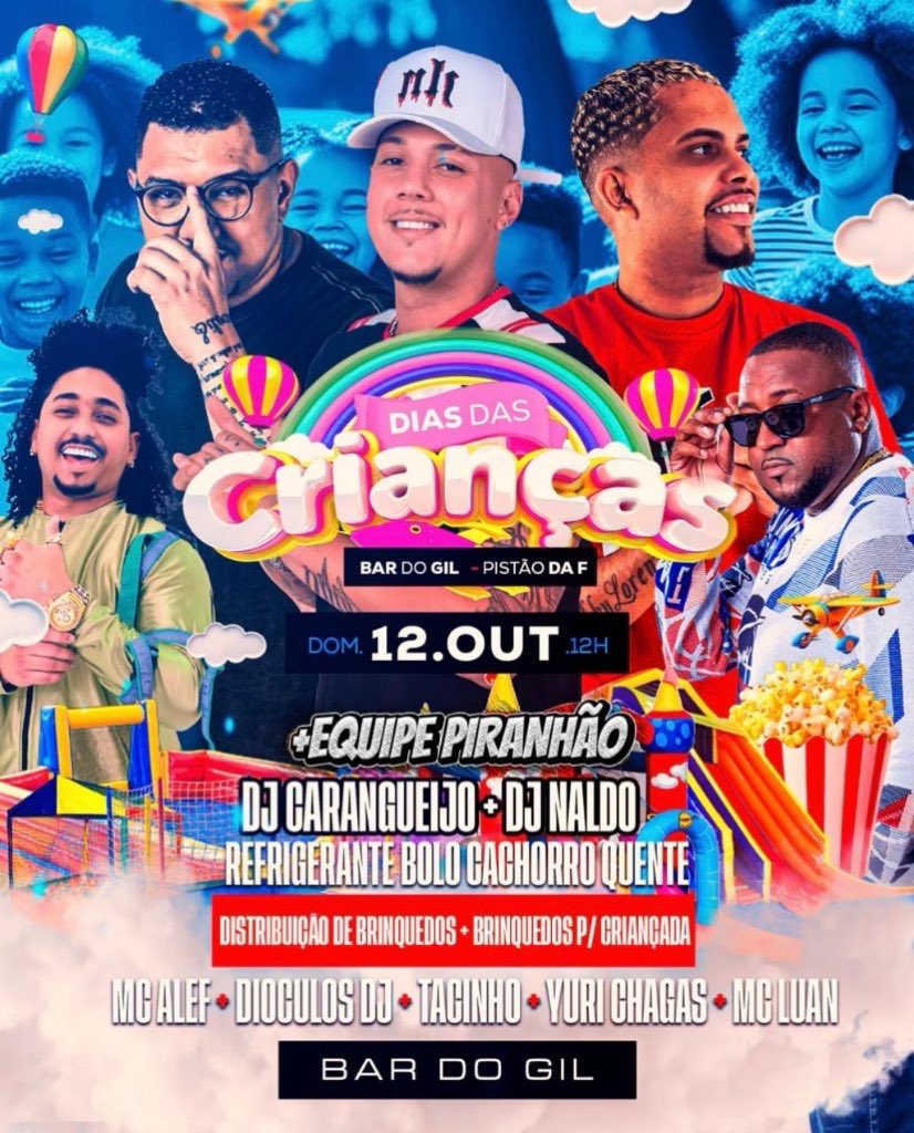 dia das crianças 🧒 👧🥳 e vai rolar o nosso melhor baile da baixada 🇲🇱🎉🥳