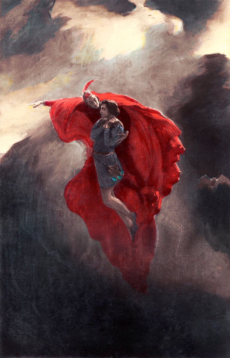 Mefistófeles y Fausto, por Charles Buchel.