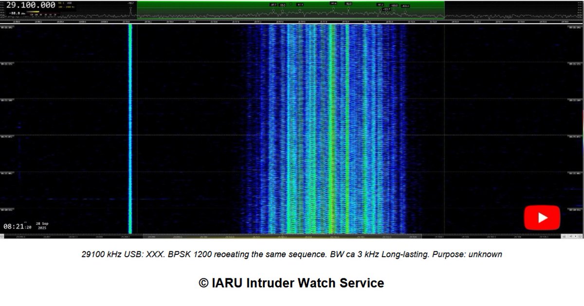 IARU Intruder Watch Service (IARU IWS) Newsletter covering September is now available for download.
"During September 2025, we discovered a long-lasting transmission of a signal not previously observed. "
iaru-r1.org/wp-content/upl… #hamradio #hamr
