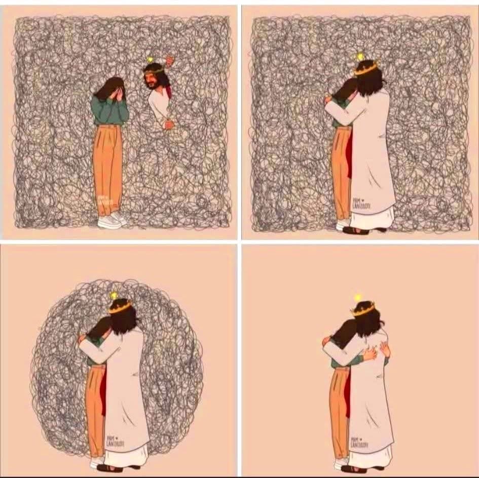 Un día toqué fondo y en el fondo me 
estaba esperando Dios.💔❤️‍🩹