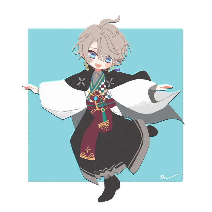 #描いた晴 布がふわふわたうん