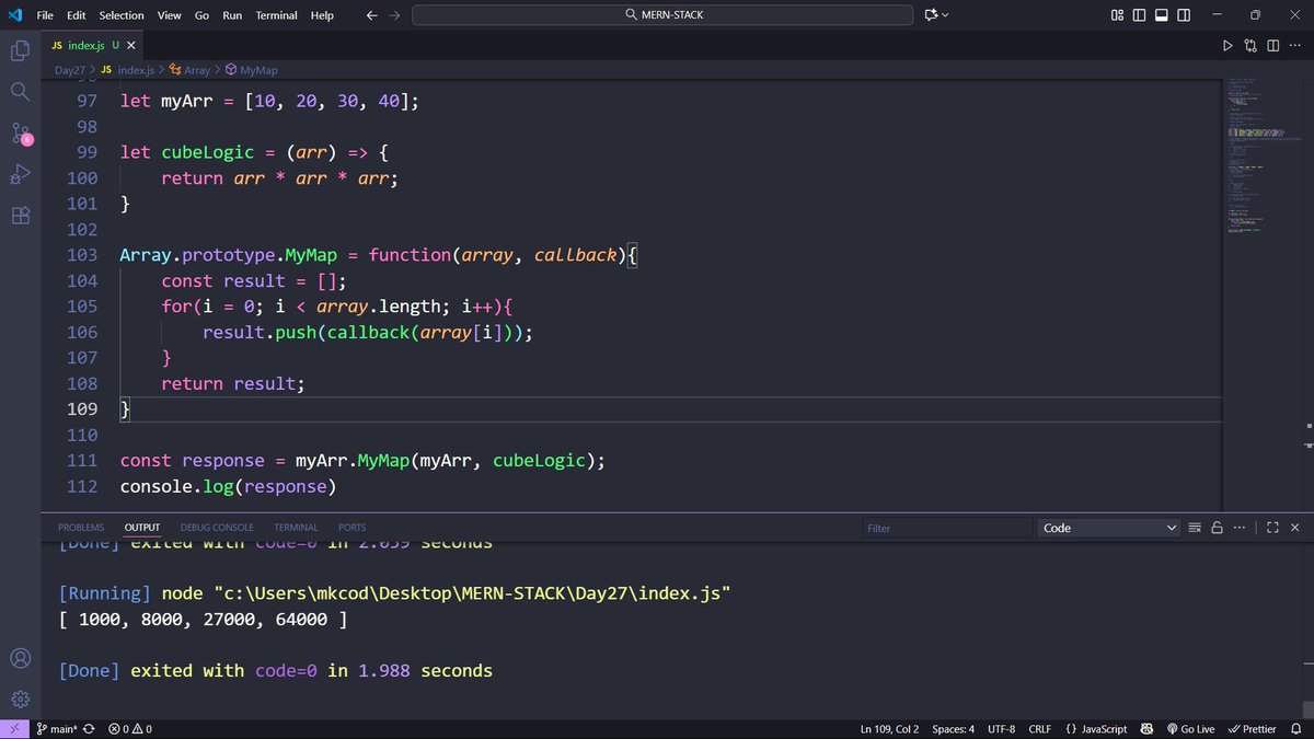 Munna_jsx's tweet image. #JavaScript  Try to make alternative of map() method in Js. 
.filter() already done by bhaiya. 

#webdeveloper #majduri #coderArmy