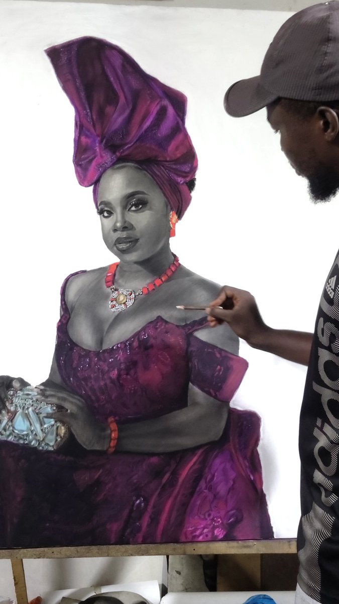 OAbugu96976's tweet image. Finally concluded this piece. 
@ugoccie I just concluded this piece I promised of you since a few months back.  This piece is to celebrate you for always putting our igbo culture on the map through your songs . I hope you love it as I do . 

Tag @ugoccie to see this, guys.