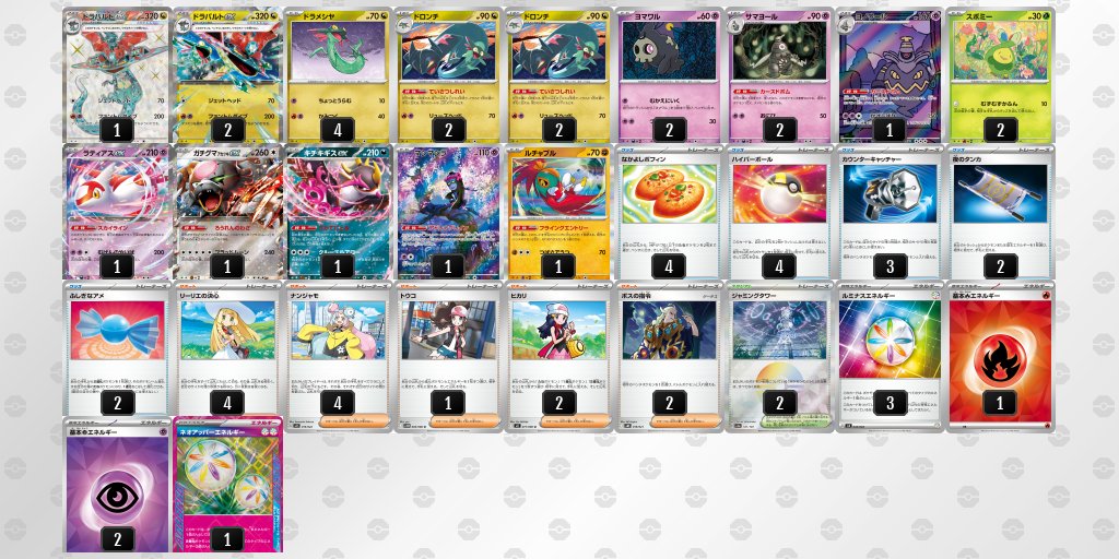 🏆【シニア】シティリーグ：10/12(日)

#ポケカ飯シティポスト

ブックオフ武蔵小金井(東京)

優勝：ライコポンバレット
準優勝：メガガルーラ/フォレトス

▼ベスト4
ホウオウバレット
ボムドラパルト

▼ベスト8
オーロンゲ
ソウブレイズ
ボムドラパルト
ソウブレイズ

▼公式