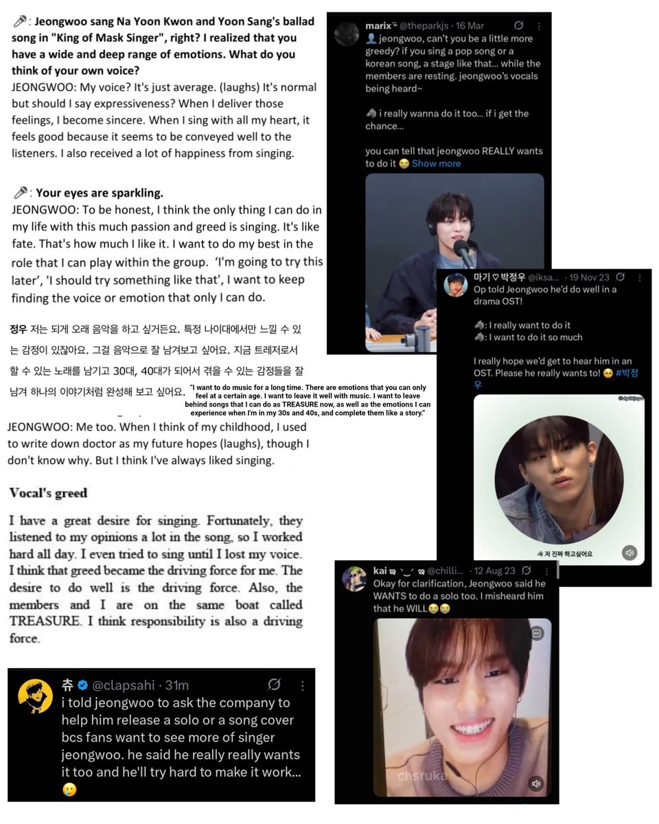 formainvocals's tweet photo. “I’m the happiest when I’m singing”

“Singing is what I love the most and what I feel the most passionate about in life.”

This is PARK JEONGWOO. He’s the last person you’d expect to refuse and avoid the stage, especially in front of the fans. #박정우 https://t.co/2ryHW7MYvD