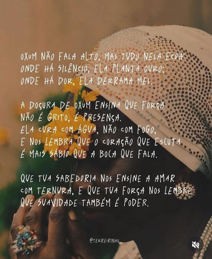tetemfs's tweet image. Oxum já me salvou tantas vezes com o teu amor, com a tua doçura e com tuas águas. Ora yeye ô 💛🪞🐝