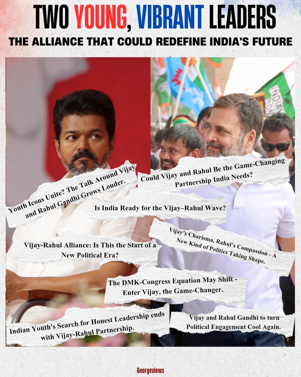 isanthoshks's tweet image. The New Political Era begins soon..🔥@TVKVijayHQ  @RahulGandhi