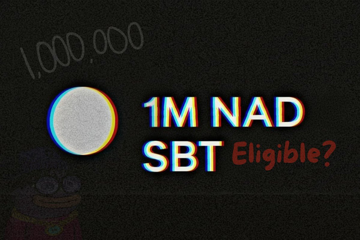 HasibulHasanM2's tweet image. Can 1M NAD holders will be eligible?
@monad gives us two SBT,first is the 1M NAD, and the second is the Game Chiper 
Both SBTs are important
However almost 650K+ users already hold the 1M NAD SBT That&apos;s why I think it can&apos;t be the critria user activity also matters, what u think?