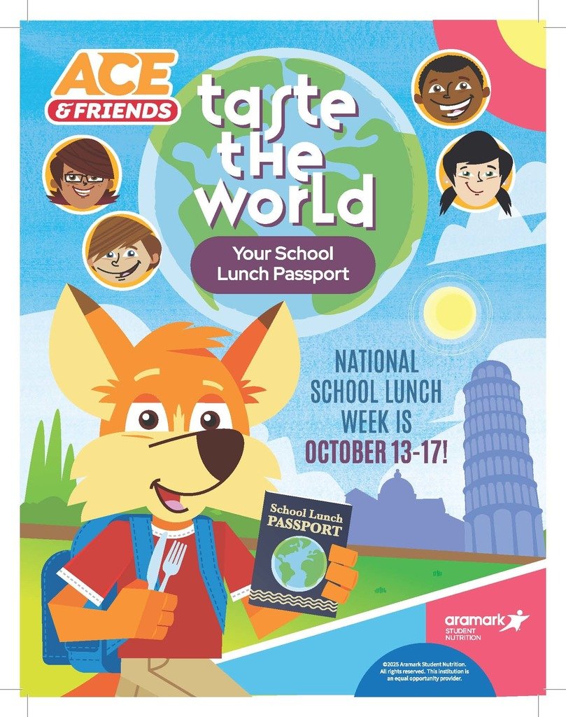 LulingISD's tweet image. National School Lunch Week is October 13-17 and Shanklin Elementary is celebrating with an internationally themed menu! Get your school lunch passports ready!!
