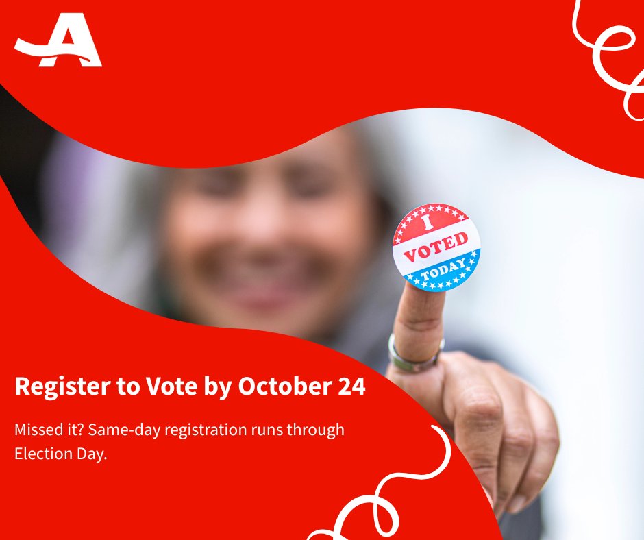 🕒 Don’t miss it: The new voter registration deadline is just 11 days before Election Day — that’s Friday, Oct. 24 this year. Same-day registration is also available through Nov. 4. Learn how ➡️ spr.ly/6010A5A1M.