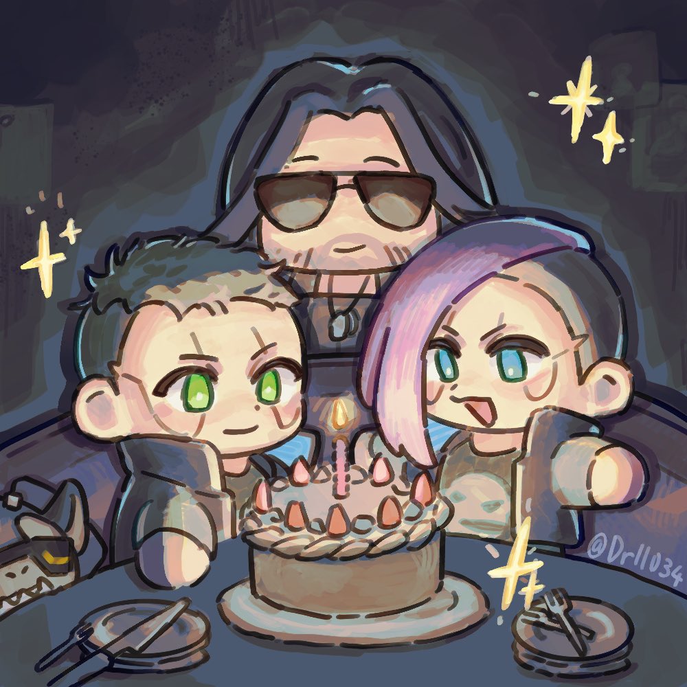 Dr11034's tweet photo. Happy birthday V🎂
#Cyberpunk2077 https://t.co/hDKCbBYE5C