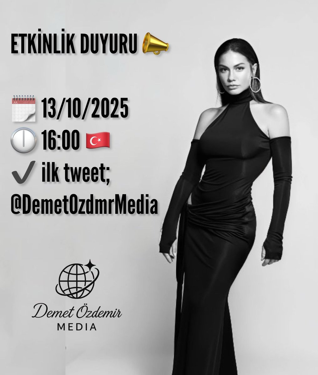 📍ETKİNLİK DUYURU 📣

🗓 13/10/2025
🕕 16:00 🇹🇷
✔️ ilk tweet; <a href="/DemetOzdmrMedia/">Demet Özdemir Media</a>

Sevgili #DÖFC Ailemiz; Yarın Türkiye saatiyle 16:00’da #DemetÖzdemir için etkinlik yapmayı planlıyoruz. Etkinliğimizde özellikle Tt kurallarına uyulmasını rica ediyoruz. Tüm sevenlerin desteğini