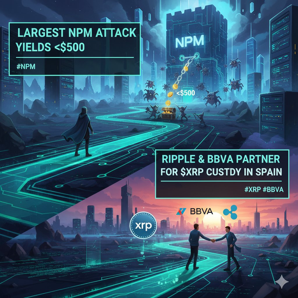 WEB2WAXX's tweet image. The largest NPM supply chain attack in history has resulted in less than $500 in gains so far. #NPM