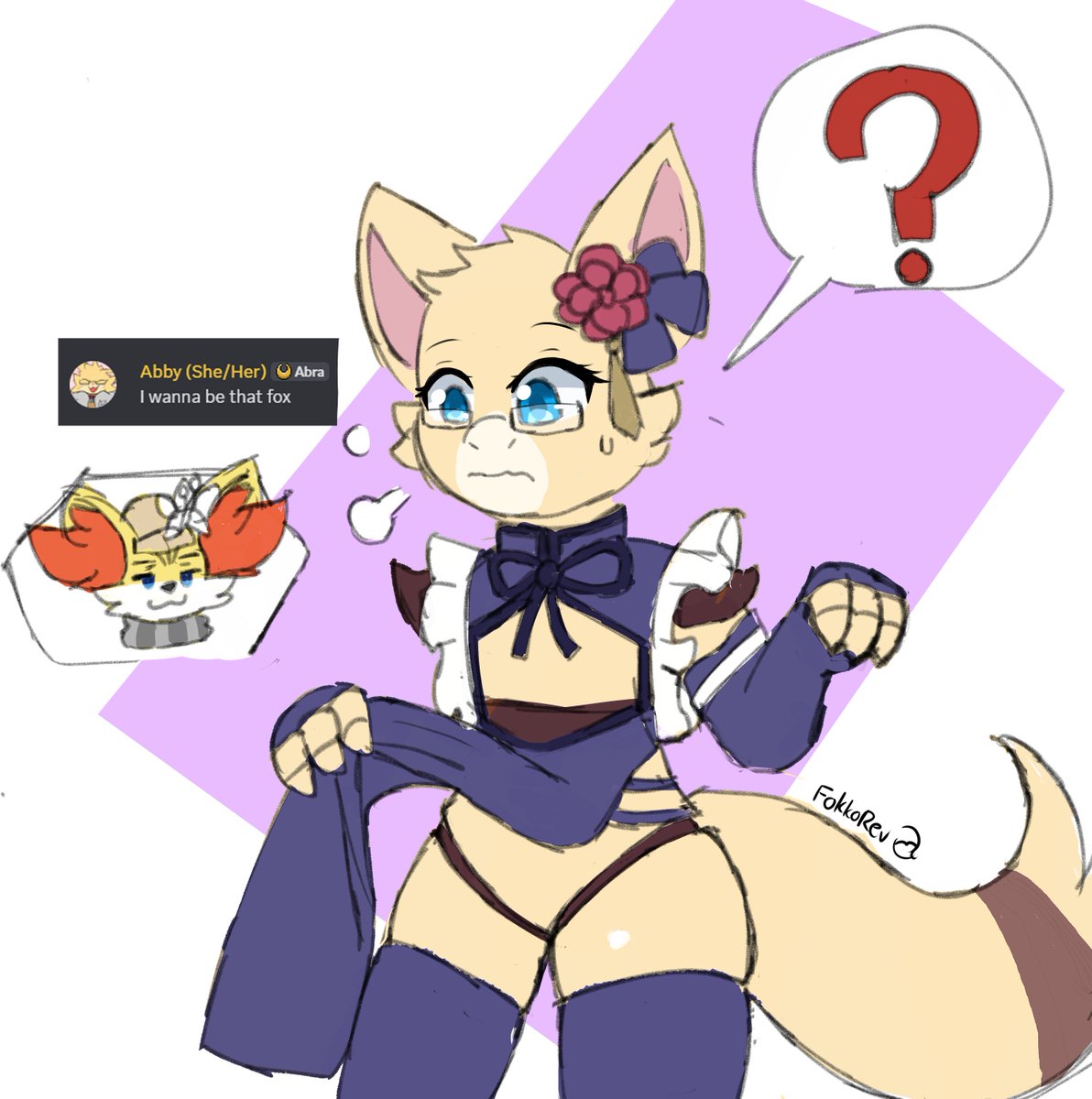 I see <a href="/AWild_Abra/">Abra (At BlueSky)</a> reacting to a pretty renamon art going 'I wanna be that fox', and i'm like 'Ok wish granted >:3'
x.com/Kokokokokodari…