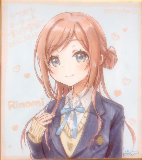 明日のハツボシマーケットで頒布する色紙です! ことね 佑芽 莉波 #ハツボシマーケット
