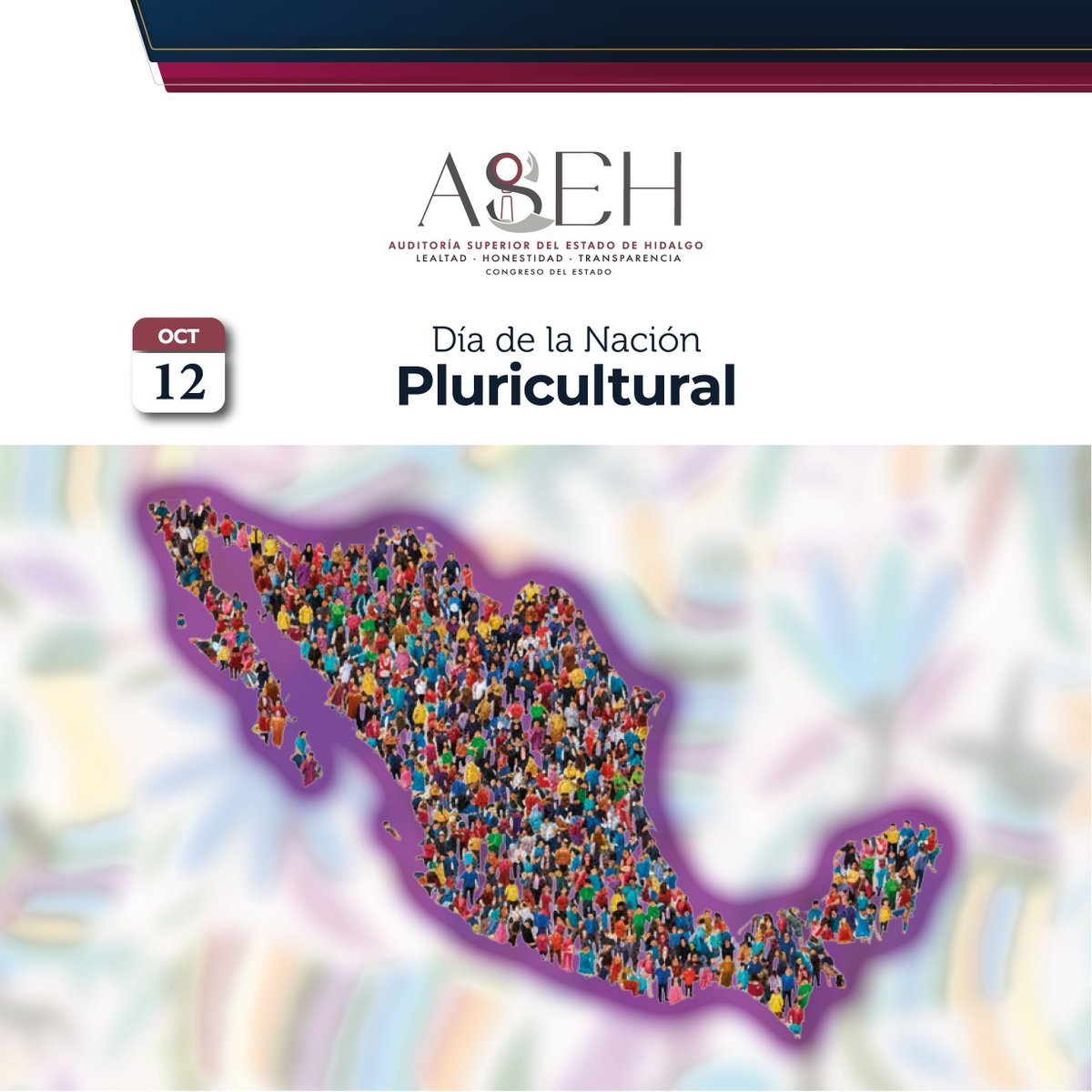 ASEH_Hgo's tweet image. El 12 de octubre ya no es Día de la Raza. Desde 2020, México celebra el Día de la Nación Pluricultural. En la @ASEH_Hgo, fiscalizamos con enfoque de inclusión, reconociendo la riqueza de nuestros pueblos originarios.
Mtro. @jorvalverdeASEH
Auditor Superior del Estado de Hidalgo