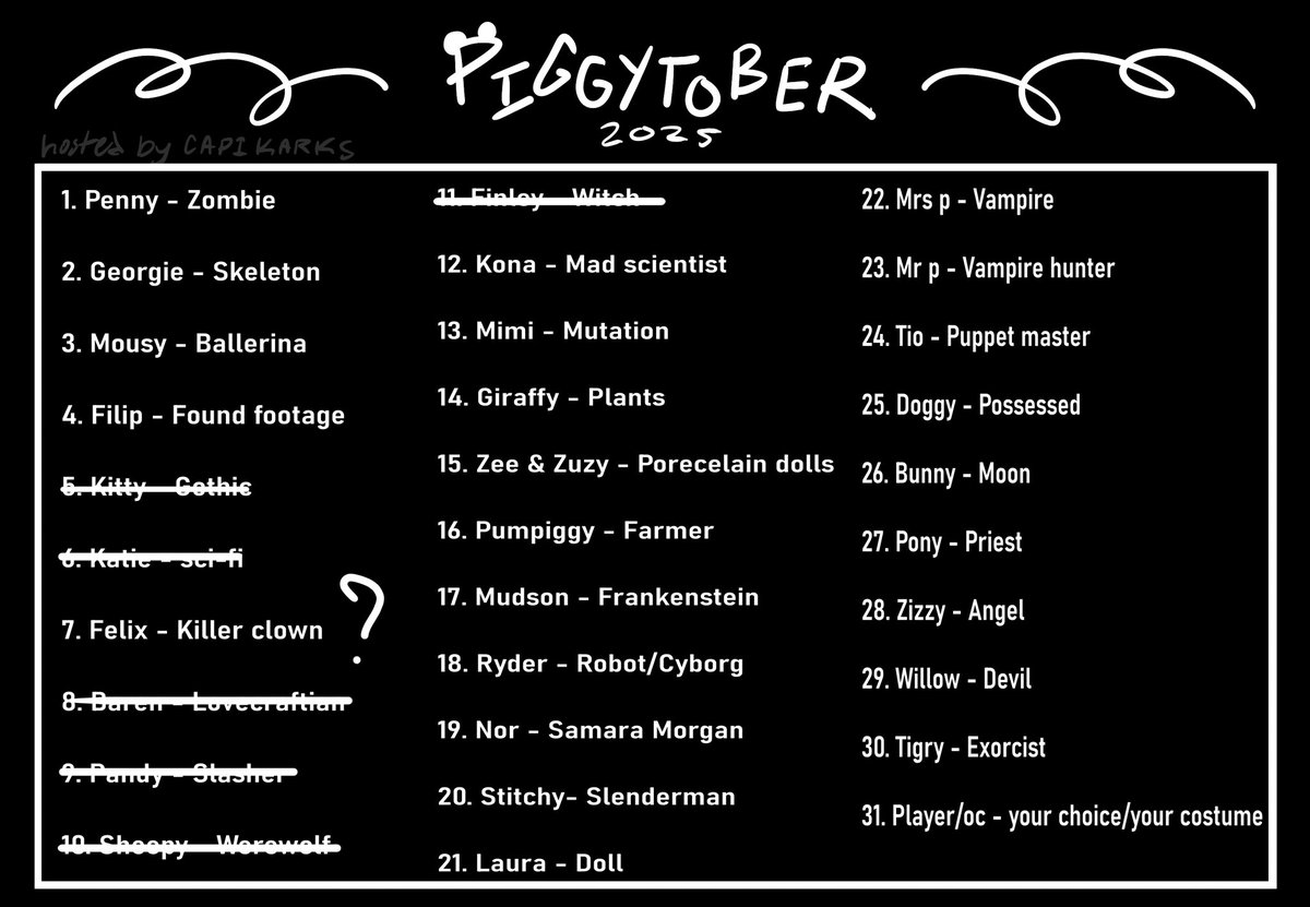 Starluvswimming's tweet image. Piggytober day 11!!! Despite nobody caring, i apologize for the delay. #RobloxPiggy #piggytober2025 #PiggyFanart